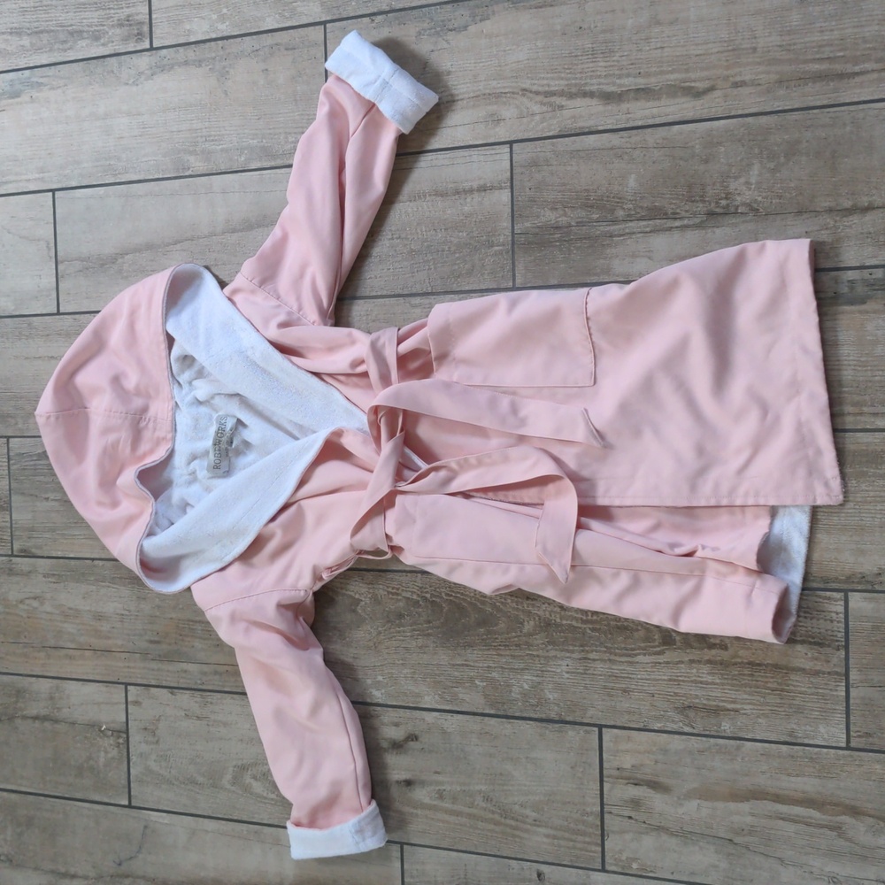 Girl's RobeWorks Terry Lined Hooded Luxury Spa Robe with Belt